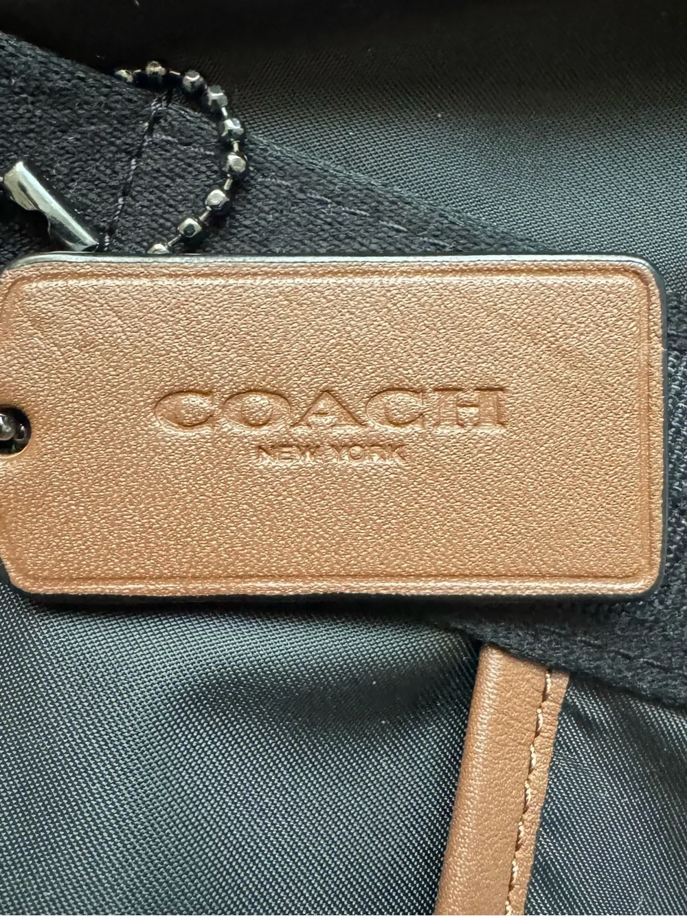 COACH Max 2way Gym Bag Boston Bag Duffle Bag Nylon Leather Black Large Capacity
